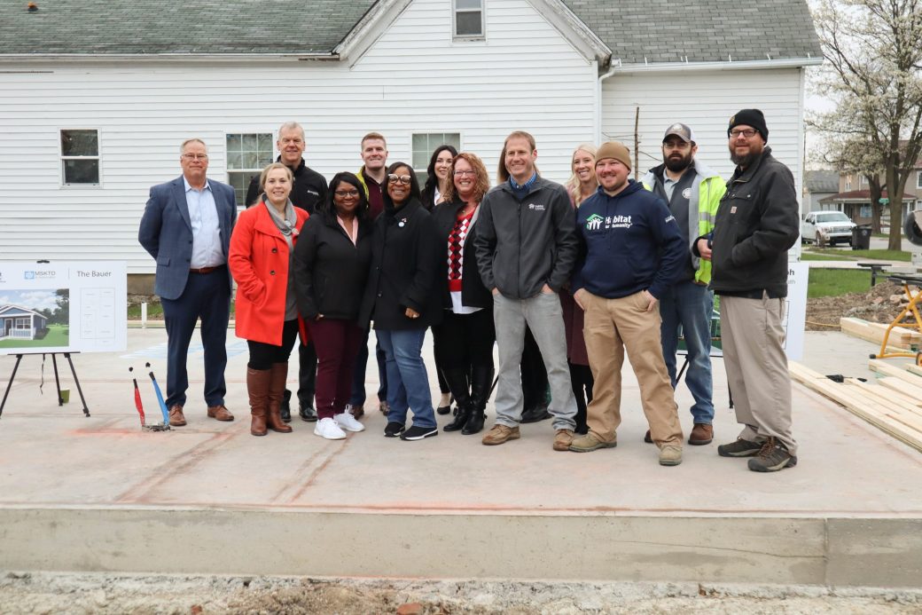 Habitat staff and supporters at press conference