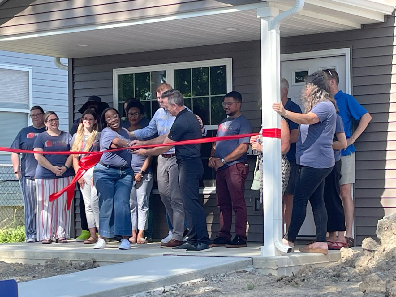 Vincent Village ribbon cutting