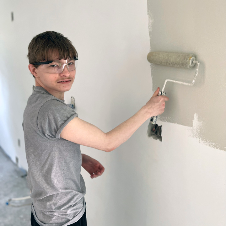 Andrew, Partner Family son, painting