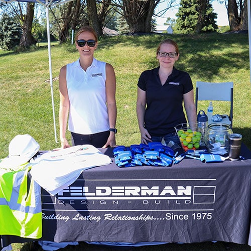 Felderman booth at 2022 golf outing