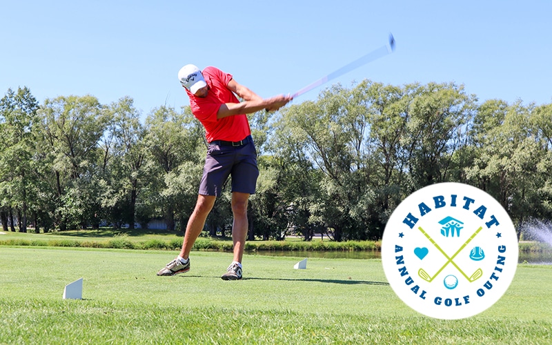 Man golfing