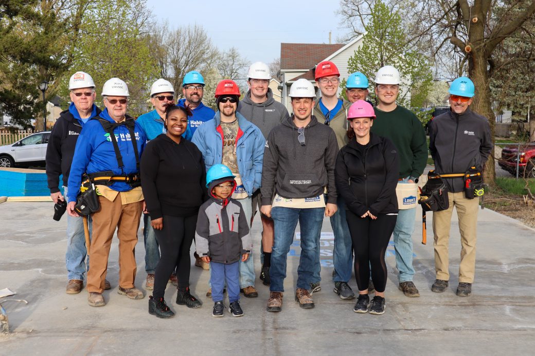 Group of volunteers, crew leads, and staff