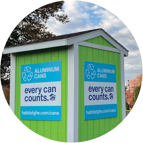 Habitat recycling can shed "Every Can Counts"