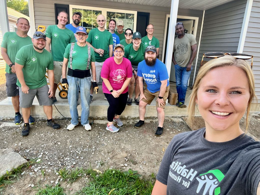 Habitat Admin team on job site