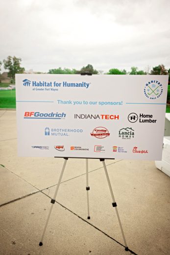 Sign with Golf sponsor logos