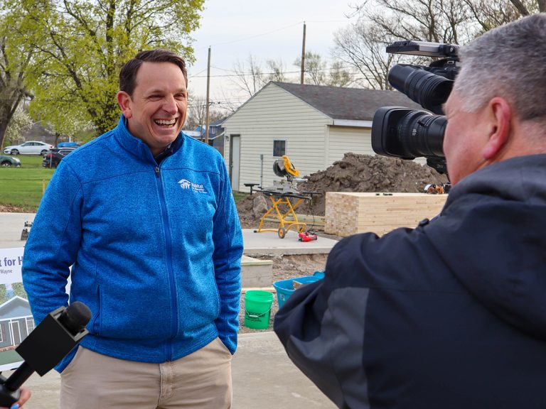 Habitat CEO interviewed by news station