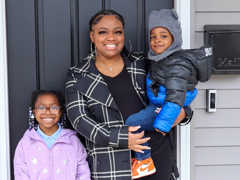 TiAnna and kids at home dedication