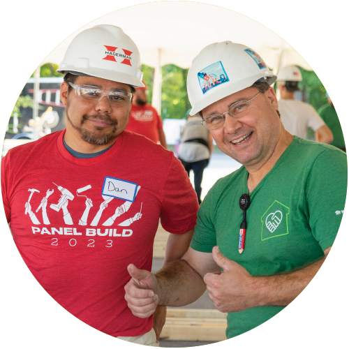Two male volunteers