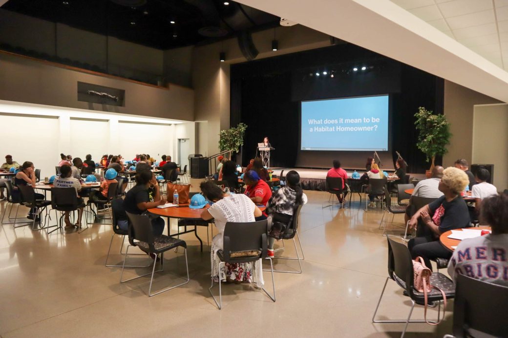 Habitat partner family orientation at Indiana Tech