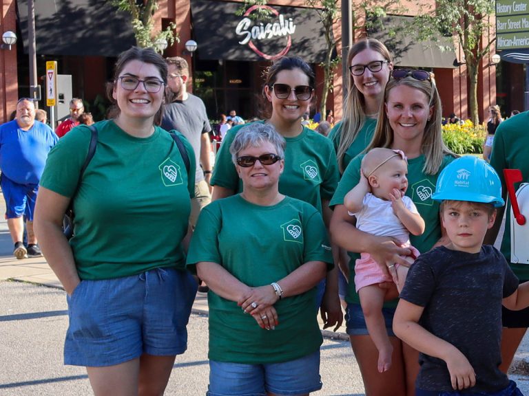 Dannielle, Staci, Victoria, Andrea, Hailie, and kids at 2022 Bed Race