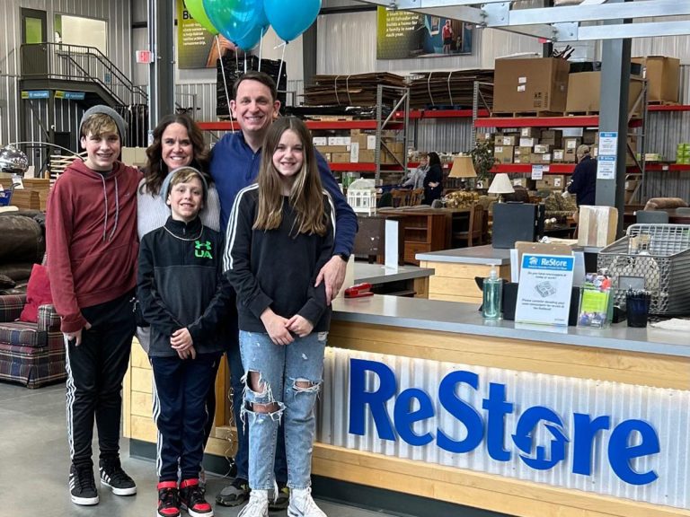 Jeremy and Family at the ReStore