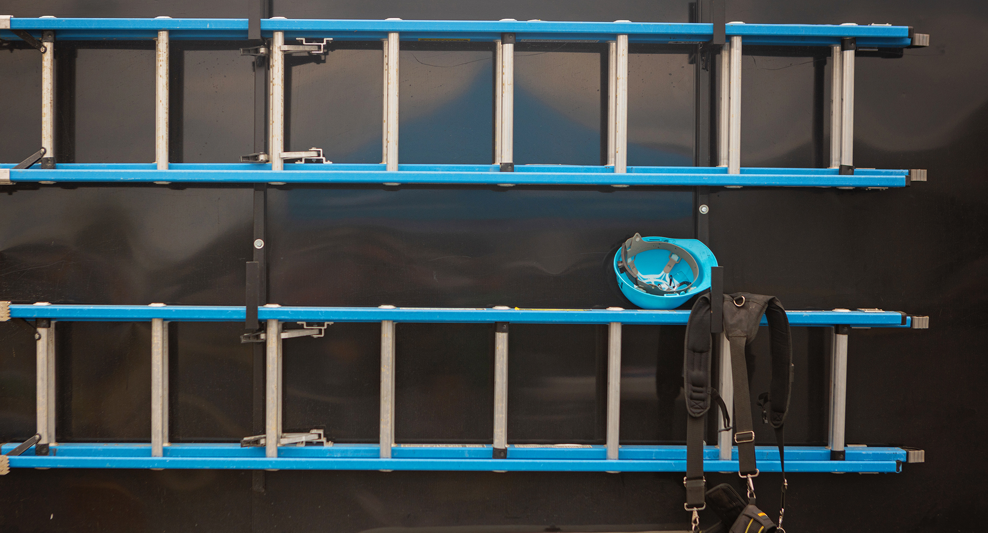 Habitat ladders and hard hat