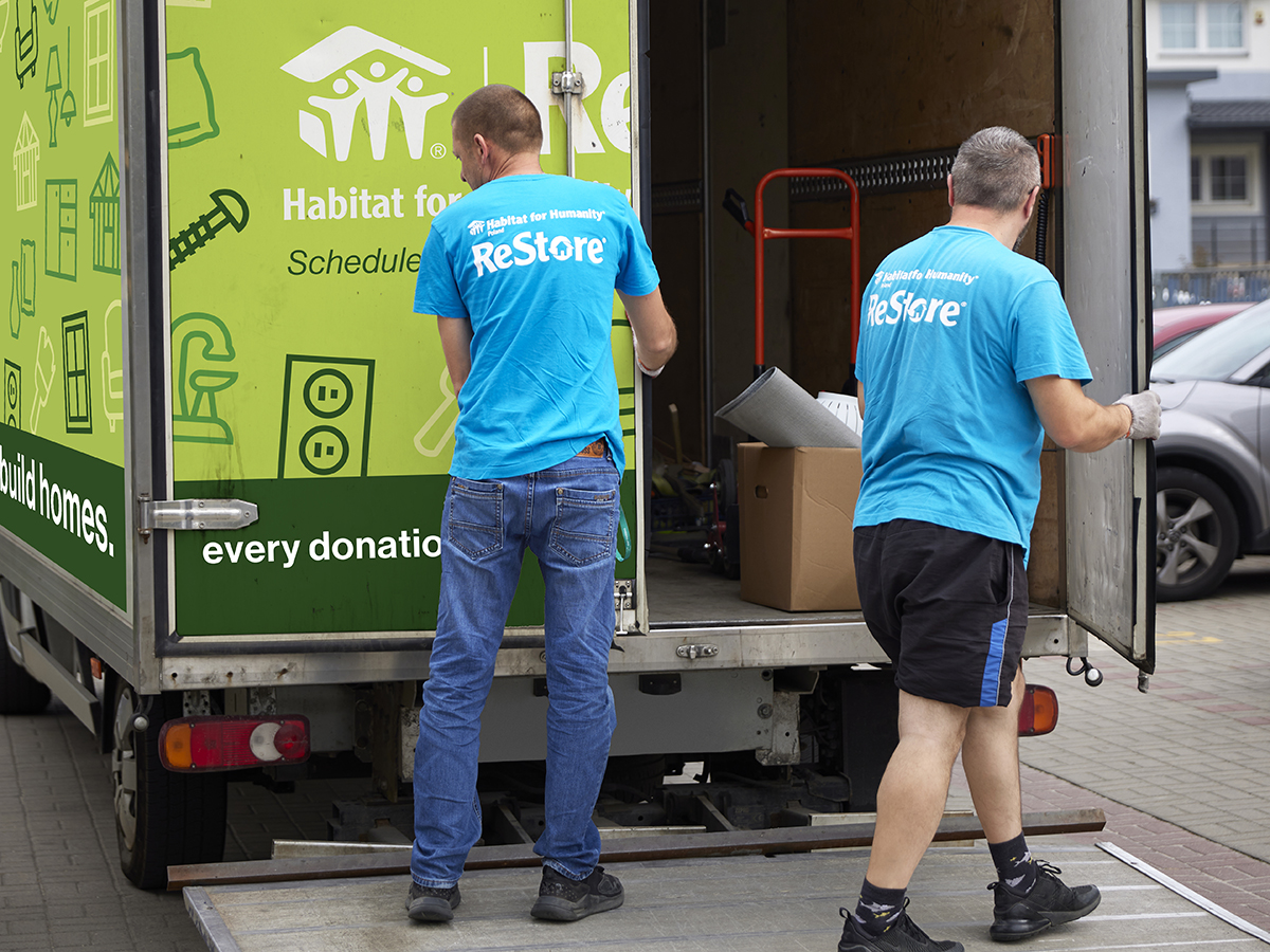 ReStore Donation Truck and employees