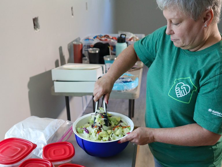 Staci mixing salad