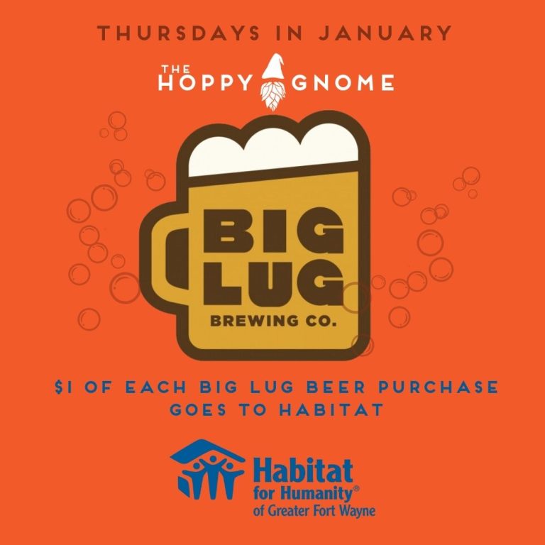 Hoppy Gnome graphic for Habitat fundraiser
